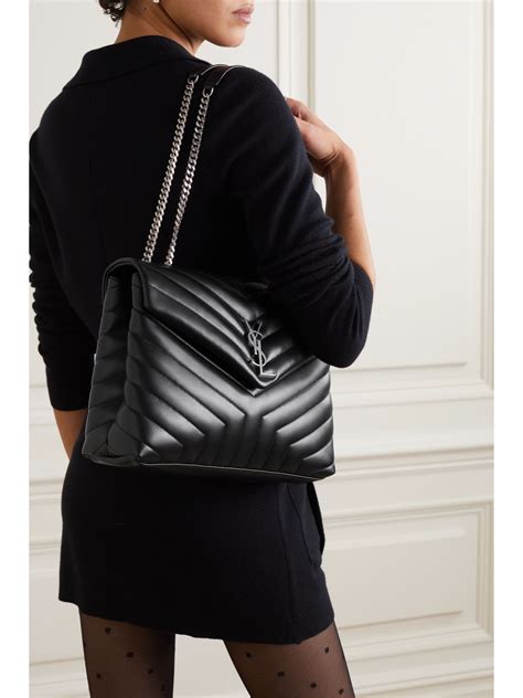 ysl loulou algae|SAINT LAURENT Loulou medium quilted leather shoulder bag.